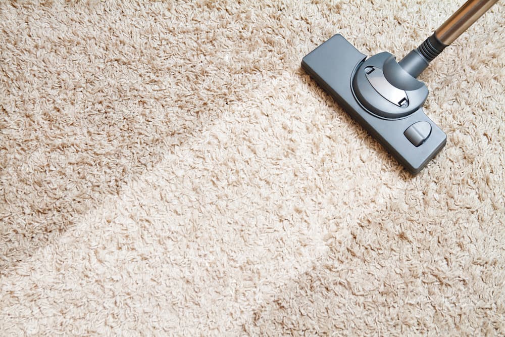 close up image of a vacuum on a carpet surface